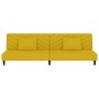 Sofá cama de 2 plazas con dos almohadas terciopelo amarillo en Sofás | Comprar online en Foru.es