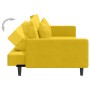Sofá cama de 2 plazas con dos almohadas terciopelo amarillo en Sofás | Comprar online en Foru.es