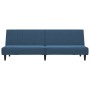 Sofá cama de 2 plazas terciopelo azul en Sofás | Comprar online en Foru.es