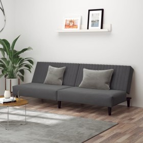 Sofá cama de 2 plazas terciopelo gris oscuro en Sofás | Comprar online en Foru.es