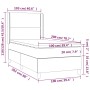 Cama box spring colchón luces LED tela marrón oscuro 100x200cm de vidaXL, Camas y somieres - Ref: Foro24-3138216, Precio: 358...