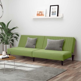 Sofá cama de 2 plazas terciopelo verde claro en Sofás | Comprar online en Foru.es