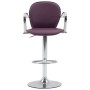 Taburetes cocina con reposabrazos 2 uds cuero sintético morado de vidaXL, Taburetes de cocina - Ref: Foro24-249708, Precio: 1...