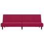 Sofá cama de 2 plazas terciopelo color vino tinto en Sofás | Comprar online en Foru.es