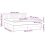 Cama box spring colchón y LED terciopelo gris claro 180x200 cm de vidaXL, Camas y somieres - Ref: Foro24-3134537, Precio: 525...