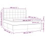 Cama box spring colchón y luces LED tela gris claro 180x200 cm de vidaXL, Camas y somieres - Ref: Foro24-3138893, Precio: 642...