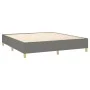 Box spring bed mattress and LED lights dark gray fabric 160x200 cm by vidaXL, Beds and slatted bases - Ref: Foro24-3138726, P...