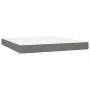 Box spring bed mattress and LED lights dark gray fabric 160x200 cm by vidaXL, Beds and slatted bases - Ref: Foro24-3138726, P...