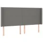 Box spring bed mattress and LED lights dark gray fabric 160x200 cm by vidaXL, Beds and slatted bases - Ref: Foro24-3138726, P...