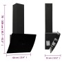 Campana extractora de pared acero vidrio templado negro 60 cm de vidaXL, Extractores - Ref: Foro24-51675, Precio: 175,57 €, D...
