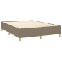 Cama box spring colchón y luces LED tela gris taupe 140x200 cm de vidaXL, Camas y somieres - Ref: Foro24-3138721, Precio: 530...