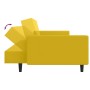 Sofá cama de 2 plazas terciopelo amarillo en Sofás | Comprar online en Foru.es