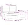 Cama box spring colchón y luces LED tela negro 180x200 cm de vidaXL, Camas y somieres - Ref: Foro24-3138735, Precio: 681,84 €...