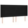 Box spring bed mattress and LED lights black fabric 200x200 cm by vidaXL, Beds and slatted bases - Ref: Foro24-3138903, Price...