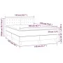 Box spring bed with mattress and LED dark blue velvet 140x190 cm by vidaXL, Beds and slatted bases - Ref: Foro24-3134643, Pri...