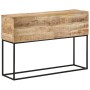 Mesa consola madera maciza mango rugosa y hierro 110x30x75 cm en Mesas auxiliares | Comprar online en Foru.es
