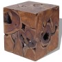 Taburetes/mesa de centro madera de teca maciza de vidaXL, Taburetes y sillas plegables - Ref: Foro24-274356, Precio: 451,96 €...
