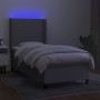 Cama box spring colchón y luces LED tela gris claro 80x200 cm de vidaXL, Camas y somieres - Ref: Foro24-3138109, Precio: 322,...