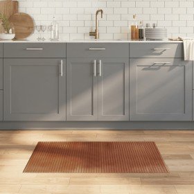 Alfombra rectangular bambú marrón 60x100 cm en Alfombras | Comprar online en Foru.es