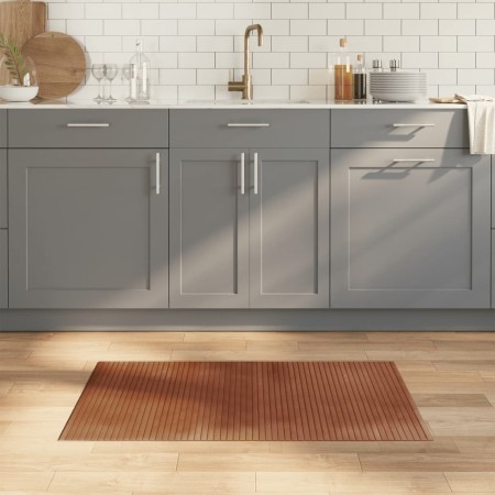 Alfombra rectangular bambú marrón 60x100 cm en Alfombras | Comprar online en Foru.es