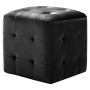 Puf 2 unidades terciopelo negro 30x30x30 cm de vidaXL, Otomanas - Ref: Foro24-278386, Precio: 89,95 €, Descuento: %