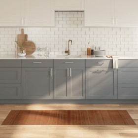 Alfombra rectangular bambú marrón 60x200 cm en Alfombras | Comprar online en Foru.es