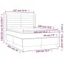 Cama box spring colchón luces LED tela marrón oscuro 140x190 cm de vidaXL, Camas y somieres - Ref: Foro24-3138952, Precio: 51...