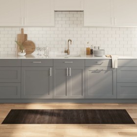 Alfombra rectangular bambú marrón oscuro 60x200 cm en Alfombras | Comprar online en Foru.es