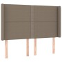 Cama box spring colchón y luces LED tela gris taupe 140x200 cm de vidaXL, Camas y somieres - Ref: Foro24-3138241, Precio: 525...