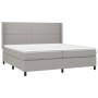 Cama box spring con colchón tela y LED gris claro 200x200 cm de vidaXL, Camas y somieres - Ref: Foro24-3138261, Precio: 689,6...
