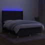 Cama box spring colchón y luces LED tela negro 140x200 cm de vidaXL, Camas y somieres - Ref: Foro24-3138959, Precio: 535,84 €...
