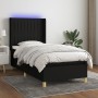 Cama box spring colchón y luces LED tela negro 80x200 cm de vidaXL, Camas y somieres - Ref: Foro24-3138991, Precio: 316,06 €,...