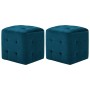 Puf 2 unidades terciopelo azul 30x30x30 cm de vidaXL, Otomanas - Ref: Foro24-278384, Precio: 90,50 €, Descuento: %