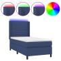Cama box spring colchón y luces LED tela azul 90x200 cm de vidaXL, Camas y somieres - Ref: Foro24-3138451, Precio: 352,73 €, ...