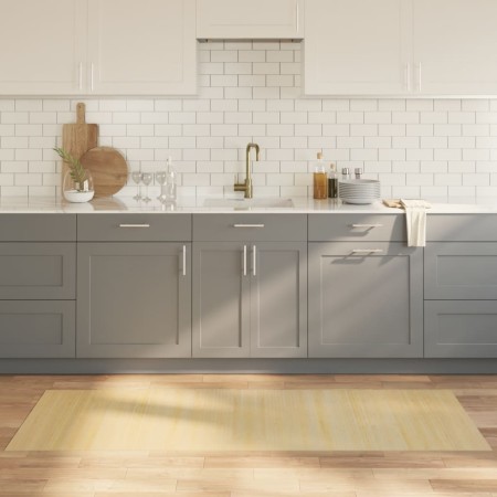 Alfombra rectangular bambú color natural claro 70x200 cm en Alfombras | Comprar online en Foru.es