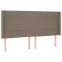 Cama box spring colchón y luces LED tela gris taupe 160x200 cm de vidaXL, Camas y somieres - Ref: Foro24-3138329, Precio: 589...
