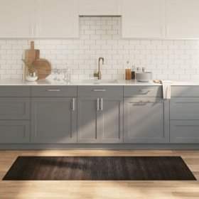 Alfombra rectangular bambú marrón oscuro 70x200 cm en Alfombras | Comprar online en Foru.es