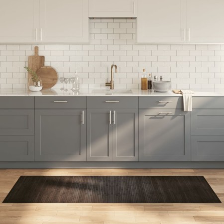 Alfombra rectangular bambú marrón oscuro 70x200 cm en Alfombras | Comprar online en Foru.es