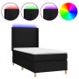 Cama box spring colchón y luces LED tela negro 90x190 cm de vidaXL, Camas y somieres - Ref: Foro24-3138999, Precio: 332,58 €,...