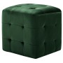 Puf 2 unidades terciopelo verde 30x30x30 cm de vidaXL, Otomanas - Ref: Foro24-278387, Precio: 83,26 €, Descuento: %