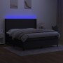 Cama box spring colchón y luces LED tela negro 160x200 cm de vidaXL, Camas y somieres - Ref: Foro24-3138167, Precio: 587,52 €...