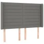 Box spring bed mattress and LED lights dark gray fabric 140x200 cm by vidaXL, Beds and slatted bases - Ref: Foro24-3138398, P...