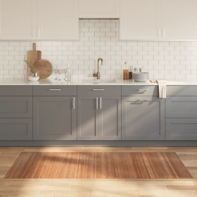 Alfombra rectangular bambú color natural 80x200 cm en Alfombras | Comprar online en Foru.es