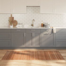 Alfombra rectangular bambú color natural 80x200 cm en Alfombras | Comprar online en Foru.es