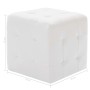 Puf 2 unidades cuero sintético blanco 30x30x30 cm de vidaXL, Otomanas - Ref: Foro24-278389, Precio: 74,26 €, Descuento: %