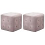 Puf 2 unidades terciopelo rosa 30x30x30 cm de vidaXL, Otomanas - Ref: Foro24-278388, Precio: 85,29 €, Descuento: %