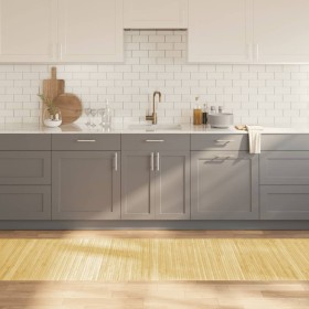 Alfombra rectangular bambú color natural claro 80x300 cm en Alfombras | Comprar online en Foru.es