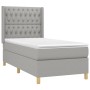 Cama box spring colchón y luces LED tela gris claro 90x190 cm de vidaXL, Camas y somieres - Ref: Foro24-3139077, Precio: 322,...