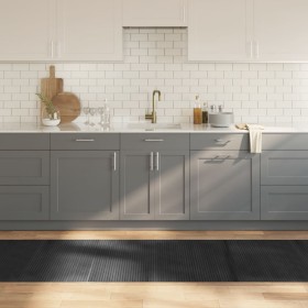 Alfombra rectangular bambú gris 80x300 cm en Alfombras | Comprar online en Foru.es