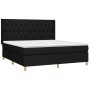 Cama box spring colchón y luces LED tela negro 160x200 cm de vidaXL, Camas y somieres - Ref: Foro24-3139127, Precio: 640,63 €...